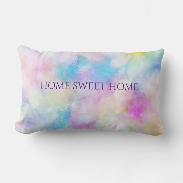 Lumbar coussin "HOME SWEET HOME". (Recto)