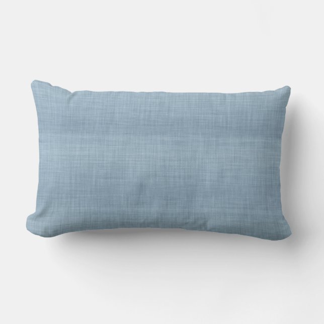 Lumbar Coussin Lin Bleu Texture (Recto)