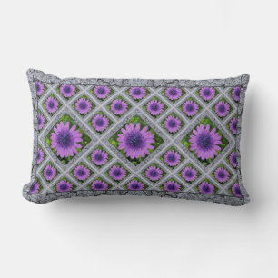 Lumbar Lance oreiller avec marguerites africaines