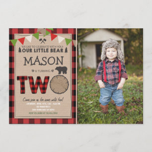 Lumberjack Anniversaire Invitation Forêt Anniversa