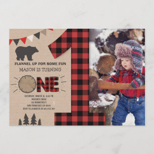 Lumberjack Anniversaire Invitation Forêt Anniversa