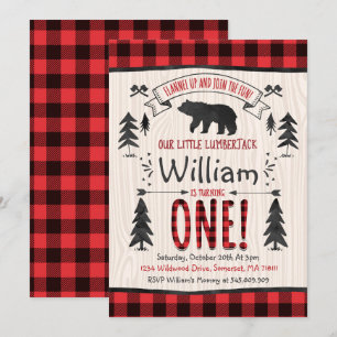 Lumberjack Anniversaire Invitation Lumberjack Part