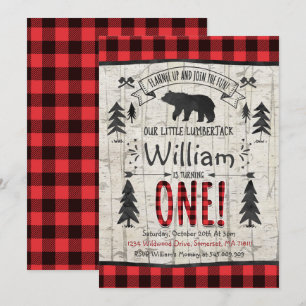 Lumberjack Anniversaire Invitation Lumberjack Part