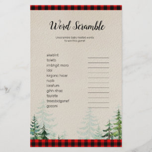 Lumberjack Aquarelle Word Jeu