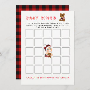 Lumberjack Baby shower mignon Bingo Cartes Bingo B