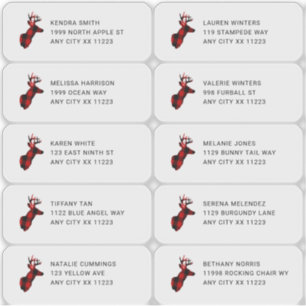 Lumberjack Buck tête Étiquettes de adresse invités