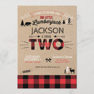 Lumberjack Flannel deuxième invitation anniversair