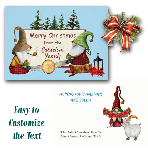 Lumberjack Gnomes Carte de Noël