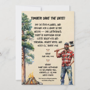 Lumberjack Invitation à la fête à thème