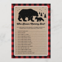 Lumberjack Ours Qui Connaît Maman Meilleure Carte