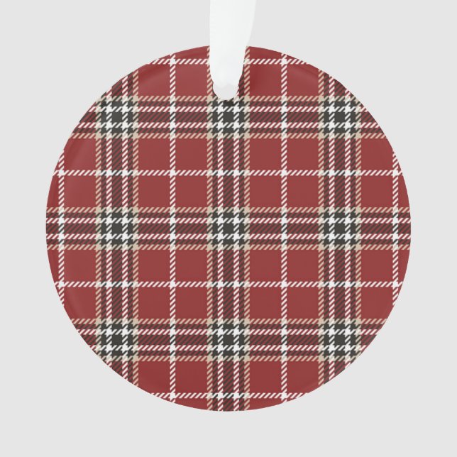 Lumberjack Tartan Plaid Custom Holiday Tree Orname (devant)