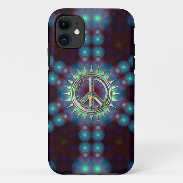 LumiBlue Super de la paix Signé iPhone 5 Coque (Dos)