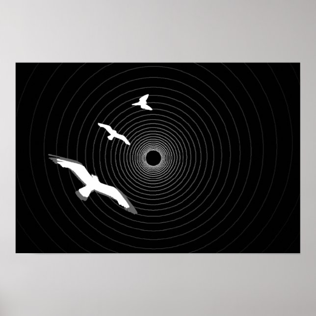 Lumière au bout du tunnel Affiche abstraite (Devant)