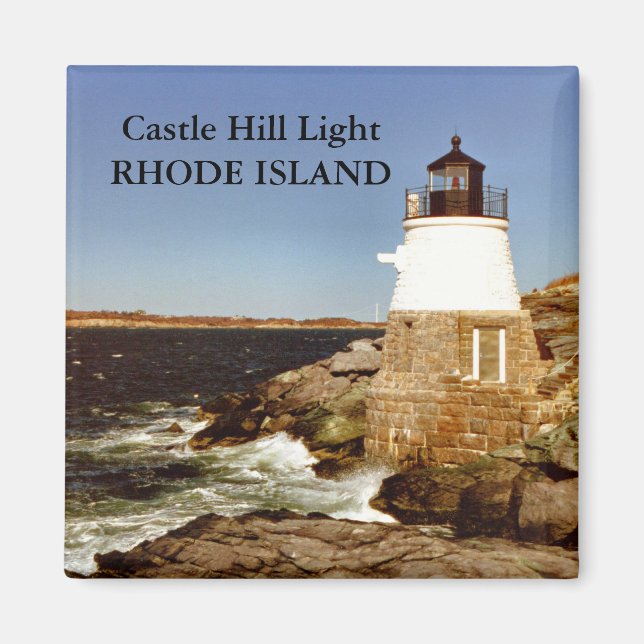 Lumière de Castle Hill, Rhode Island Magnet (Devant)
