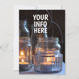 LUMIÈRE DE LA BOÎTE DANS LES JARS INVITATIONS DE M