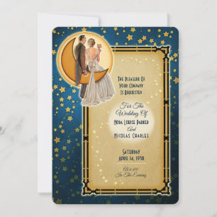 Lumière de la lune Faire-part de mariage - Brunett