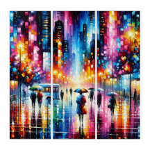 LUMIÈRE DE LA VILLE DE PLUIE