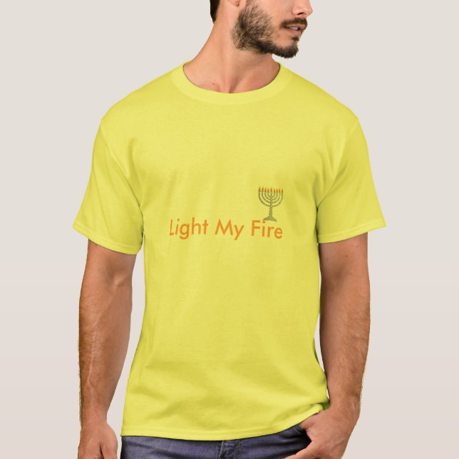 Lumière de Menorah Hanoukka mon T-shirt du feu (Devant)
