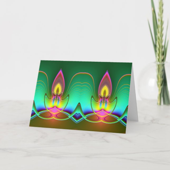 Lumière de Noël Salutation passée / carte de note (Devant)