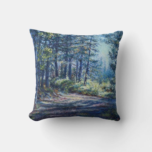 "Lumière du soir sur la piste" Coussin (Recto)