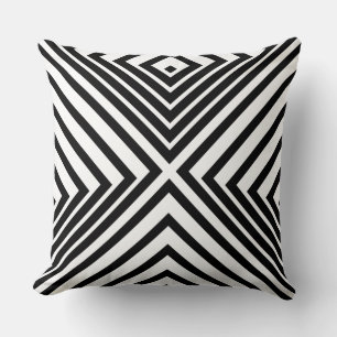 Lumière et Motif d'ombre noir et blanc - Oreiller