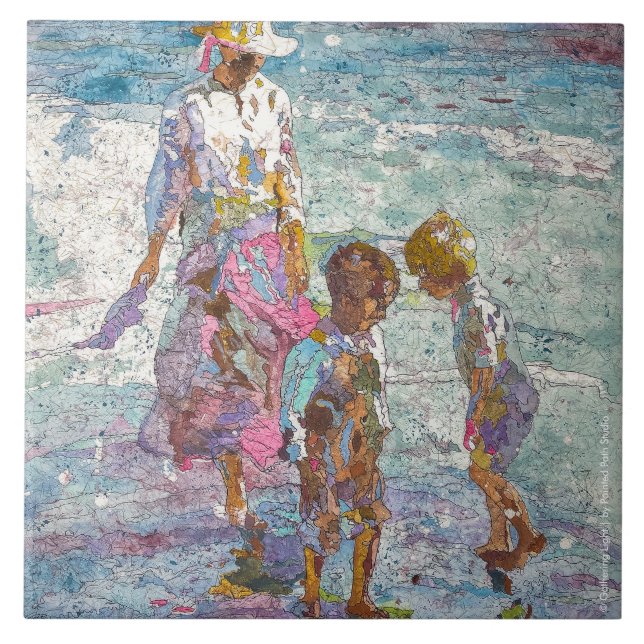 Lumière rassemblée © – Carreau de céramique d'art  (Devant)