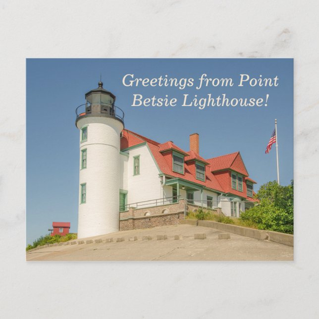 Lumière sur la carte postale du phare Point Betsie (Devant)