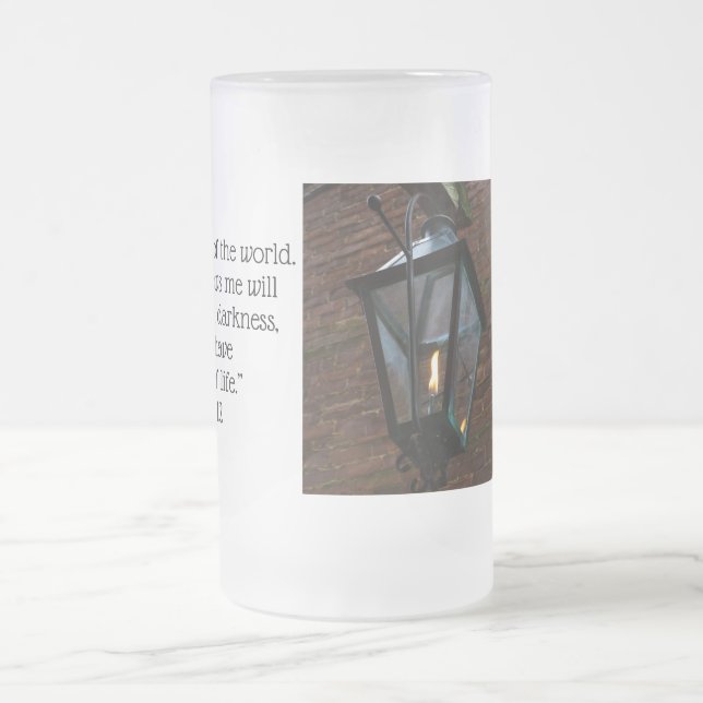 Lumière Sur La Façon De Verre Frosted Bière Mug (Centre)