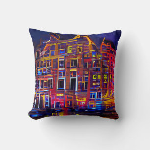 Lumière Sur La Nuit 2 - Coussin Couleur Vive