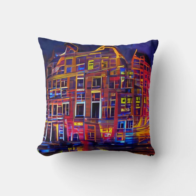Lumière Sur La Nuit 2 - Coussin Couleur Vive (Recto)