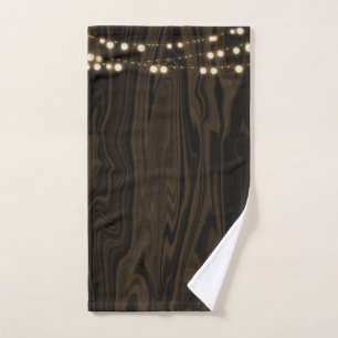 Lumières à cordes en bois brun rustique fantaisist