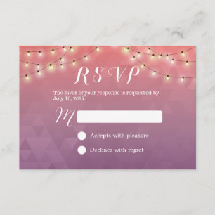 Lumières à cordes modernes Mariage élégant RSVP