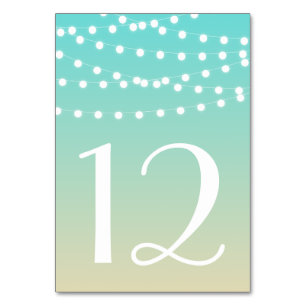 Lumières Carte des numéros de table Ombre Plage