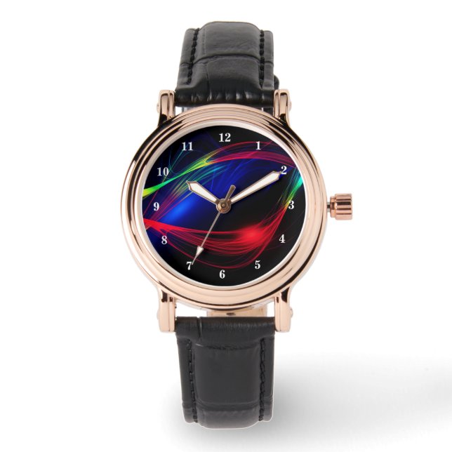 Lumières Colorées Montre Noire (Recto)