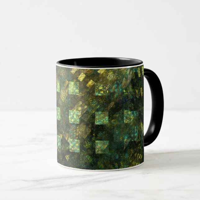 Lumières dans la ville Abstrait café Mug (Devant droit)