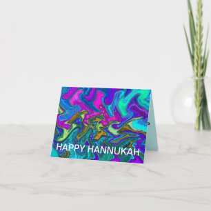 Lumières de bougies Neon sur la carte Hannukah