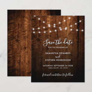 Lumières de Chaîne Rustiques & Bois Mariage Épargn