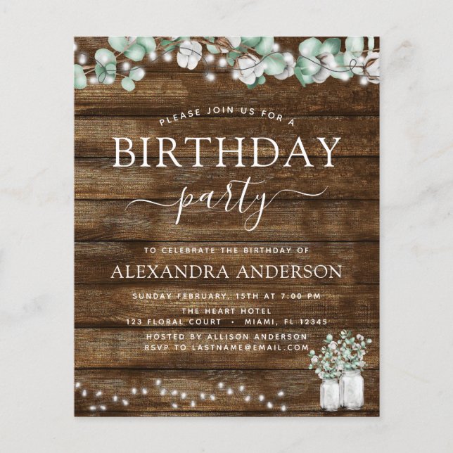 Lumières de Fête de Fiançailles Rustiques au Eucal (Devant)