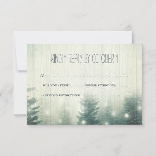 Lumières de forêt   Mariage rustique   RSVP
