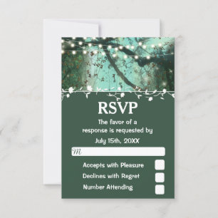 Lumières de la forêt enchantée Rustique RSVP