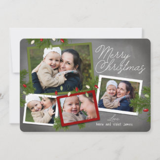 Lumières de Noël | Carte photo de Noël