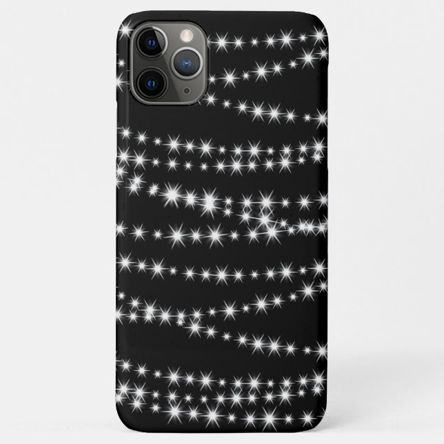 Lumières de Noël sur le coque iphone noir (Dos)