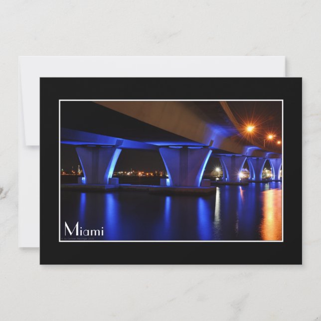 Lumières de nuit à Miami - invitation (Devant)