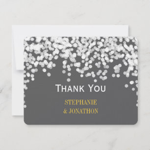 Lumières de nuit Étoiles Lumières gris jaune Merci