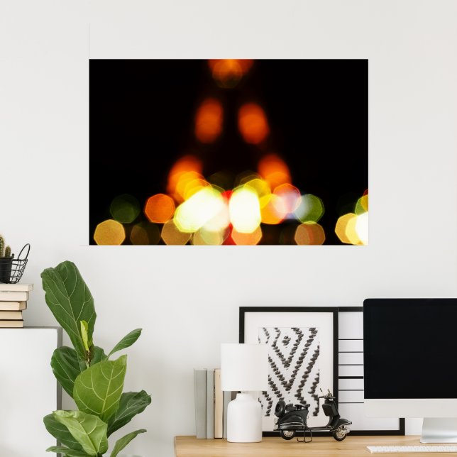 Lumières de Paris, Affiche d'art de la Tour Eiffel (Bureau à domicile)