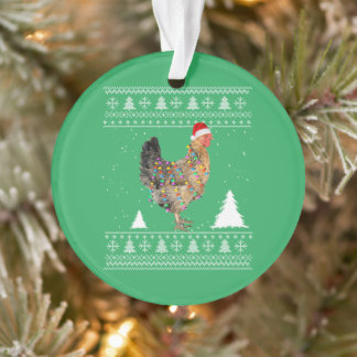 Lumières de poulets avec le pyjama de Noël du Père