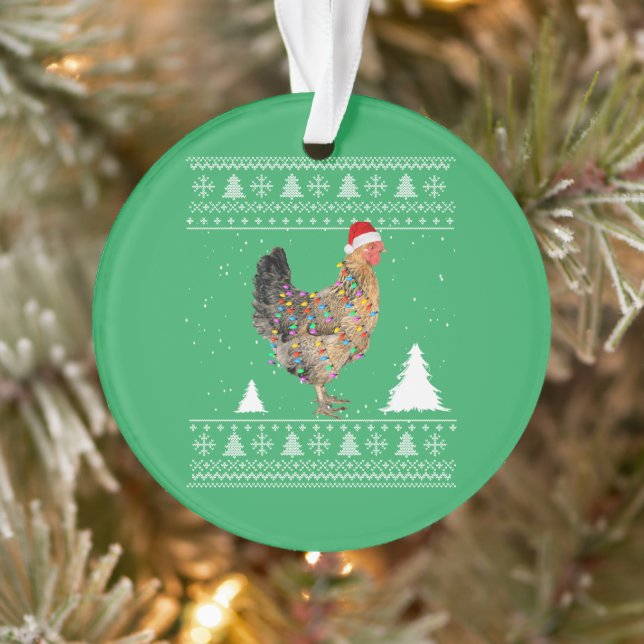 Lumières de poulets avec le pyjama de Noël du Père (Arbre)