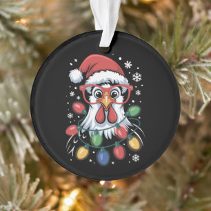 Lumières de sapin de Noël de poulet animal de ferm