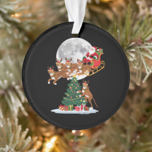 Lumières de sapin de Noël Drôle de Père Noël cheva