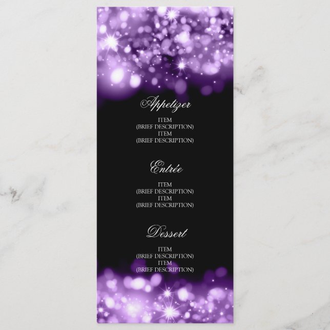 Lumières de scintillement de menu élégant de (Devant)